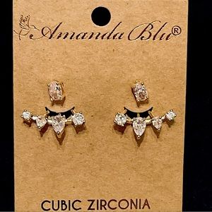Amanda Blu Cubic Zirconia Earrings Gorgeous Brand New With Tags